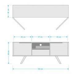 Studio Copenhagen TV-Lowboard Loca III - Weiß / Eiche -Wohnzimmermöbel boutique en ligne 1000005413 180606 13190001 GALLERYIMAGES P000000001000005413