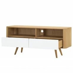 Studio Copenhagen TV-Lowboard Loca IV - Weiß / Wildeiche -Wohnzimmermöbel boutique en ligne 1000005415 50 GALLERYIMAGES P000000001000005415