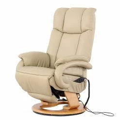 Modoform Relaxsessel Casey - Echtleder/Kunstleder - Creme