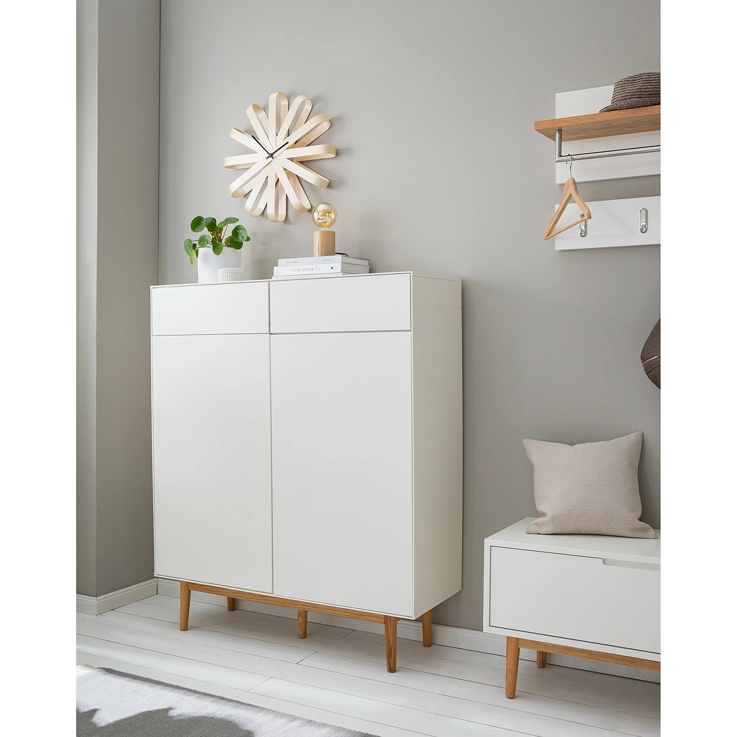Mørteens Schuhkommode Lindholm II - Weiß 4 Mørteens Schuhkommode Lindholm II - Weiß – Bild 4
