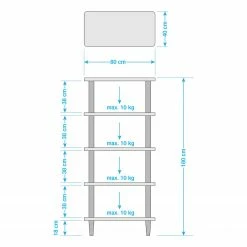 Mørteens Regal Opalanka - Eiche teilmassiv - Weiß / Eiche -Wohnzimmermöbel boutique en ligne 1000008520 100 GALLERYIMAGES P000000001000008520