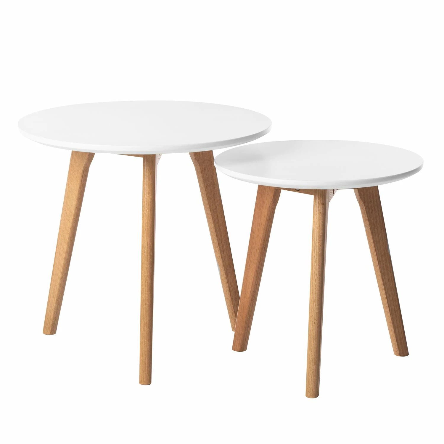 Mørteens Beistelltisch-Set Nilla I (2-teilig) - Eiche teilmassiv - Matt Weiß 5 Mørteens Beistelltisch-Set Nilla I (2-teilig) - Eiche teilmassiv - Matt Weiß – Bild 5