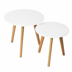 Mørteens Beistelltisch-Set Nilla I (2-teilig) - Eiche teilmassiv - Matt Weiß 15 Mørteens Beistelltisch-Set Nilla I (2-teilig) - Eiche teilmassiv - Matt Weiß -Wohnzimmermöbel boutique en ligne 1000008531 180918 12451810 GALLERYIMAGES P000000001000008531