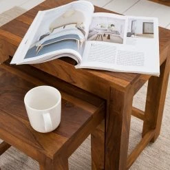 Ars Natura Beistelltisch Ohio (3er-Set) - Sheesham massiv -Wohnzimmermöbel boutique en ligne 1000008721 210518 15225400005 DETAILS P000000001000008721