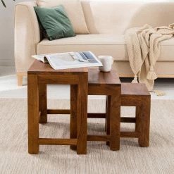 Ars Natura Beistelltisch Ohio (3er-Set) - Sheesham massiv -Wohnzimmermöbel boutique en ligne 1000008721 210518 15225400010 DETAILS P000000001000008721