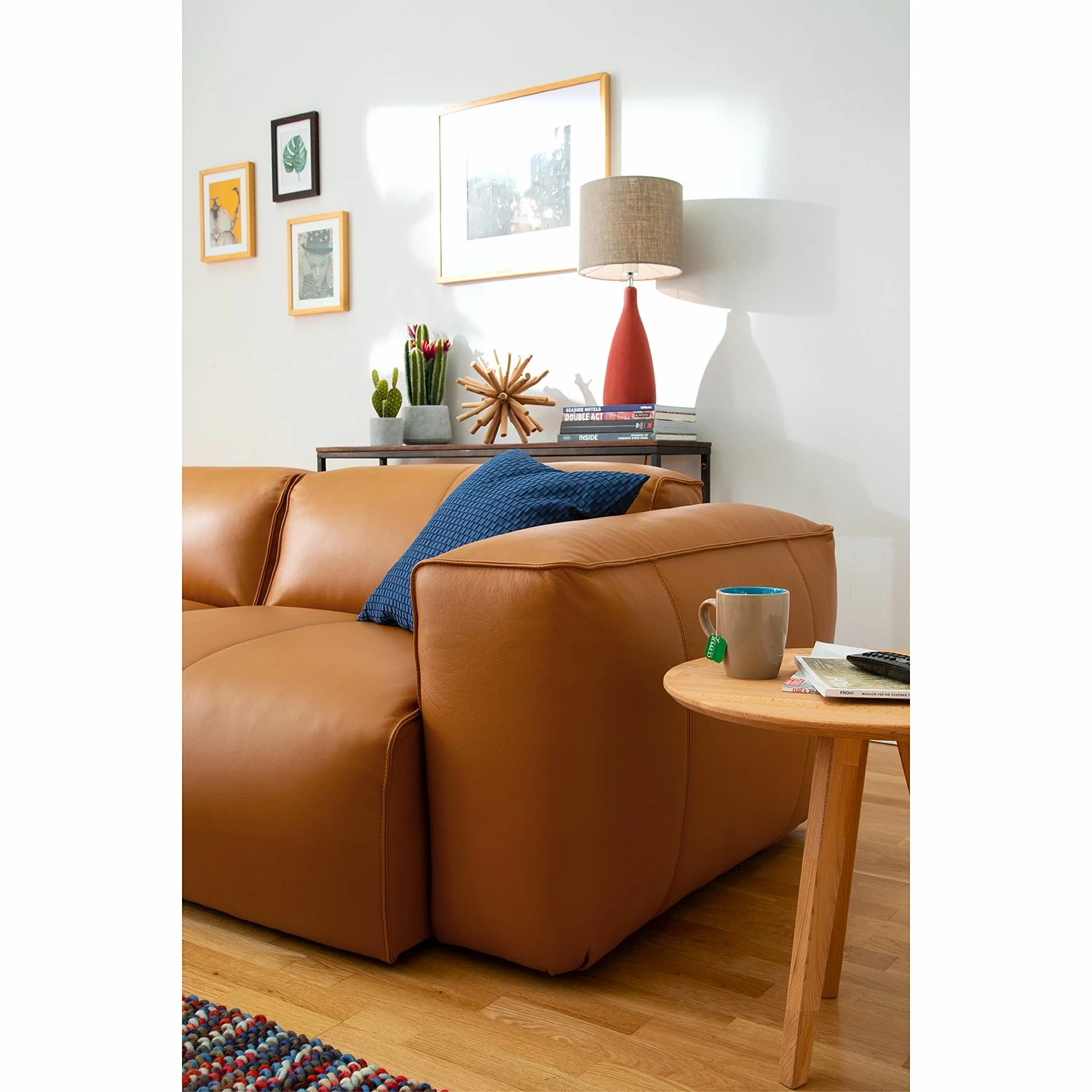 Studio Copenhagen 3-Sitzer Sofa HUDSON - Echtleder Neka: Cognac 7 Studio Copenhagen 3-Sitzer Sofa HUDSON - Echtleder Neka: Cognac – Bild 7