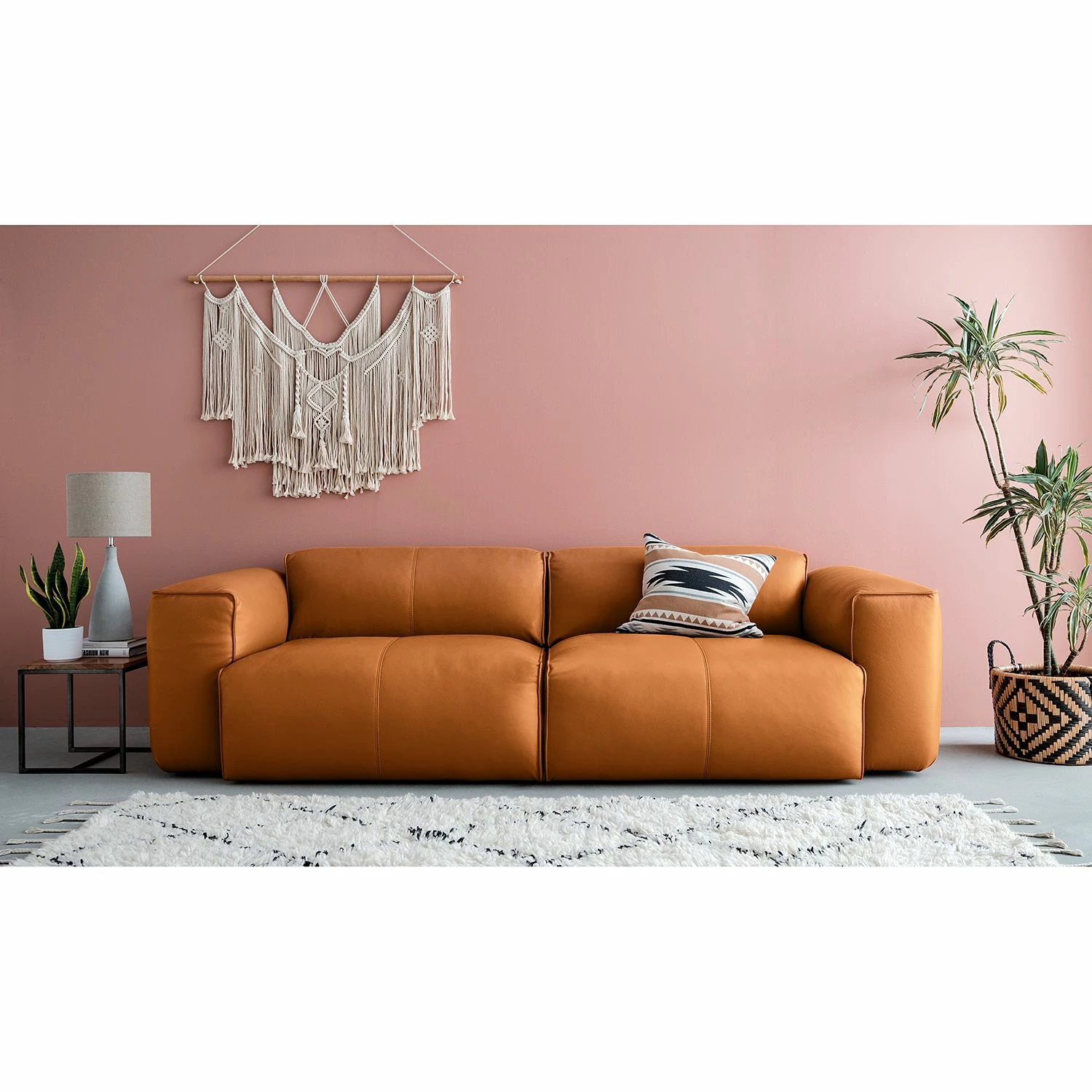 Studio Copenhagen 3-Sitzer Sofa HUDSON - Echtleder Neka: Cognac 2 Studio Copenhagen 3-Sitzer Sofa HUDSON - Echtleder Neka: Cognac – Bild 2