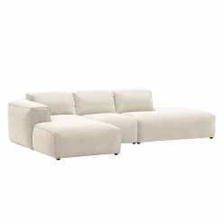 Studio Copenhagen Ecksofa HUDSON mit Chaiselongue - Webstoff Saia: Beige - Longchair davorstehend links -Wohnzimmermöbel boutique en ligne 1000010052 180608 125851341 GALLERYIMAGES P000000001000010052