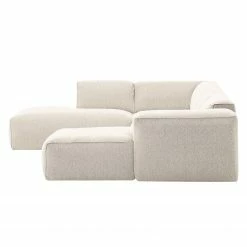 Studio Copenhagen Wohnlandschaft HUDSON - Webstoff Saia: Beige - Longchair davorstehend rechts / Ottomane links -Wohnzimmermöbel boutique en ligne 1000011438 190919 15131800049 DETAILS P000000001000011438 1