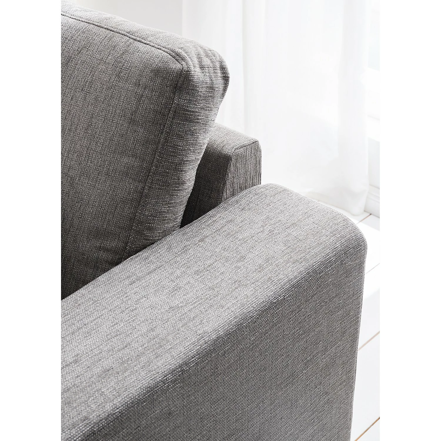 Fredriks Wohnlandschaft Summer Webstoff - Webstoff Madu: Hellgrau - Longchair davorstehend rechts / Ottomane links 15 Fredriks Wohnlandschaft Summer Webstoff - Webstoff Madu: Hellgrau - Longchair davorstehend rechts / Ottomane links – Bild 15