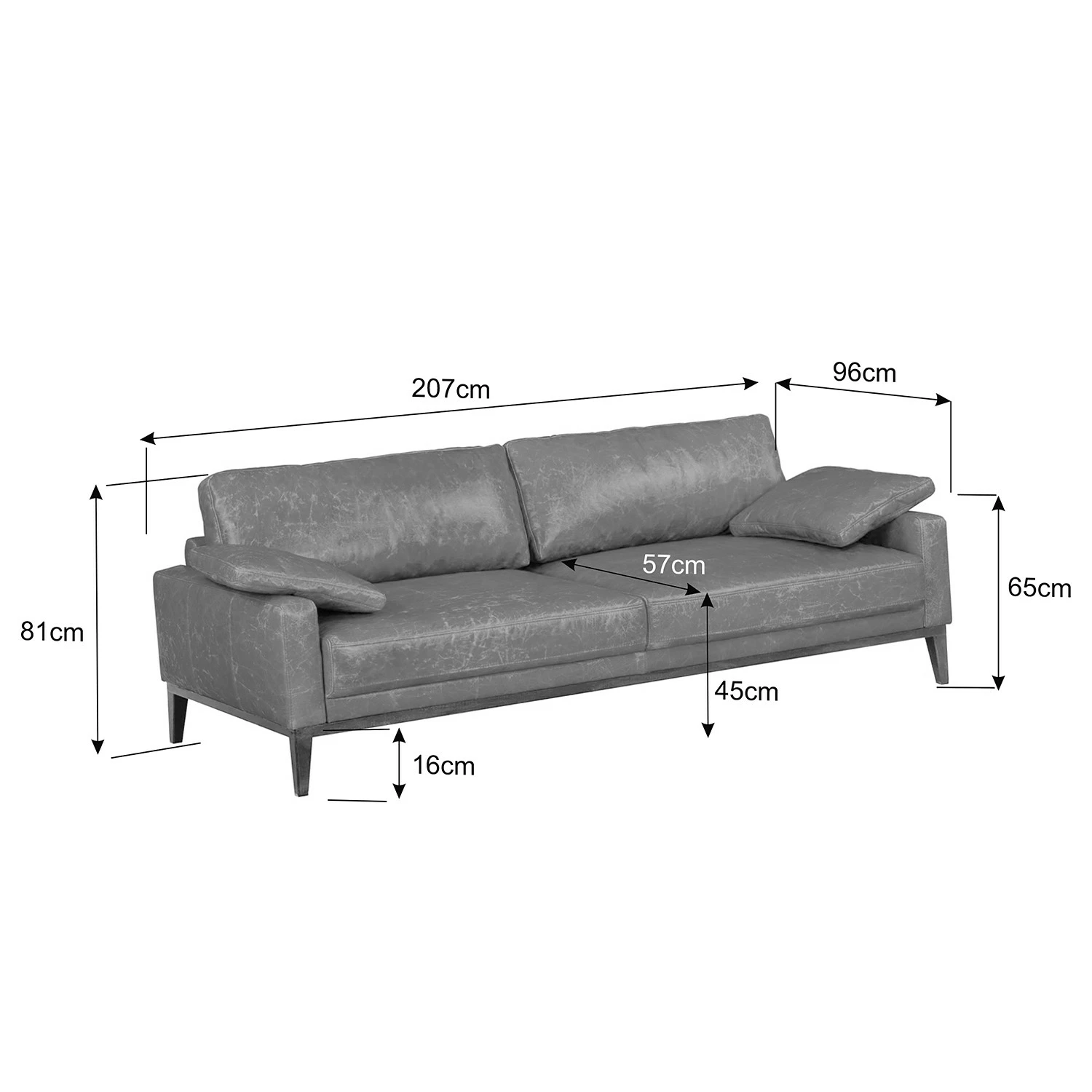 Ars manufacti Sofa Horley (3-Sitzer) Echtleder - Vintage Cognac 19 Ars manufacti Sofa Horley (3-Sitzer) Echtleder - Vintage Cognac – Bild 19