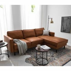 Ars manufacti Ecksofa FORT DODGE - Antiklederlook - Microfaser Yaka: Cognac - Longchair davorstehend rechts - Ohne Schlaffunktion 22 Ars manufacti Ecksofa FORT DODGE - Antiklederlook - Microfaser Yaka: Cognac - Longchair davorstehend rechts - Ohne Schlaffunktion -Wohnzimmermöbel boutique en ligne 1000015488 201127 16484600122 MOOD DETAILS P000000001000015488 mood