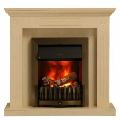 Montreux Elektrokamin Washington - Creme/Beige marmoriert -Wohnzimmermöbel boutique en ligne 1000017424 220614 030 DETAILS P000000001000017424