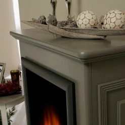 Montreux Elektrokamin Waldhof - Tulpenbaumholz teilmassiv - Grau -Wohnzimmermöbel boutique en ligne 1000017447 220614 070 DETAILS P000000001000017447