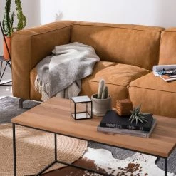 Ars manufacti Sofa Pentre (3-Sitzer) Echtleder - Hellbraun -Wohnzimmermöbel boutique en ligne 1000020142 200518 14205000003 DETAILS P000000001000020142