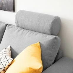 Fredriks Wohnlandschaft Arietta I Webstoff - Platingrau - Longchair davorstehend rechts / Ottomane links -Wohnzimmermöbel boutique en ligne 1000021419 180629 09084244 GALLERYIMAGES P000000001000021419