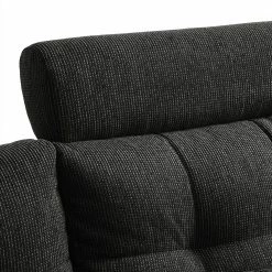 Fredriks Wohnlandschaft Puntiro I - Kunstleder Lilo / Strukturstoff Satur: Schwarz / Anthrazit - Longchair davorstehend links / Ottomane rechts -Wohnzimmermöbel boutique en ligne 1000021540 210614 18402100138 DETAILS P000000001000021540