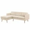 Norrwood Ecksofa Croom - Webstoff Polia: Kaschmir - Longchair davorstehend links - Ohne Hocker