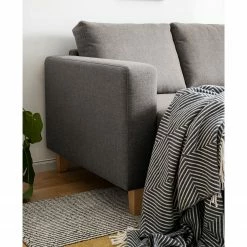 Norrwood Ecksofa MAISON 2-Sitzer mit Longchair - Webstoff Inas: Cubanit - Longchair davorstehend links -Wohnzimmermöbel boutique en ligne 1000022232 080 GALLERYIMAGES P000000001000022232