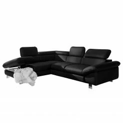 Cotta Ecksofa Waiho II Echtleder - Schwarz - Longchair davorstehend links - Mit Schlaffunktion -Wohnzimmermöbel boutique en ligne 1000027051 210506 11501100053 DETAILS P000000001000027051