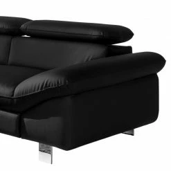 Cotta Ecksofa Waiho II Echtleder - Schwarz - Longchair davorstehend links - Mit Schlaffunktion -Wohnzimmermöbel boutique en ligne 1000027051 210506 11501300054 DETAILS P000000001000027051