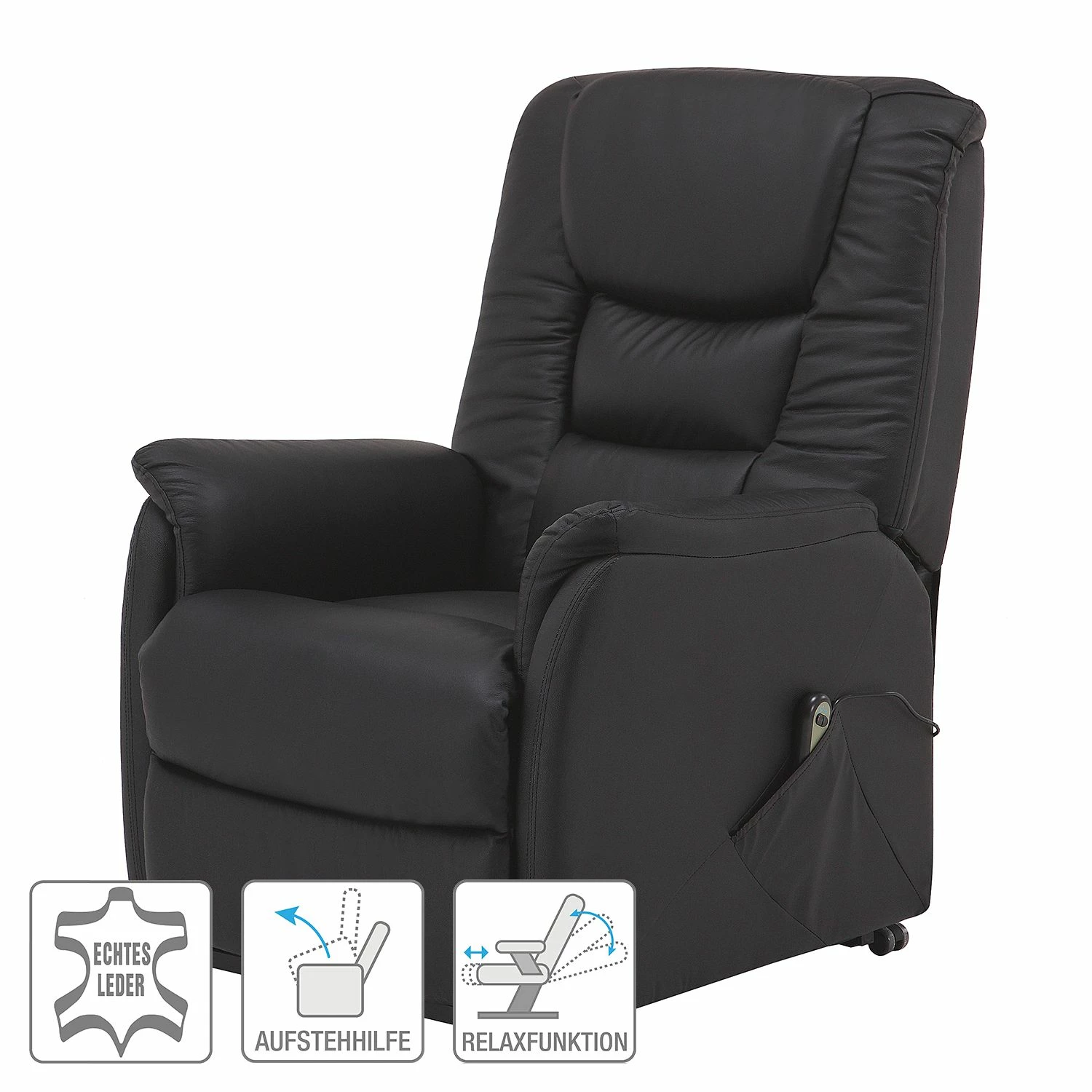 Modoform Relaxsessel Knuckey - (mit Aufstehhilfe) - Kunstleder - Schwarz 2 Modoform Relaxsessel Knuckey - (mit Aufstehhilfe) - Kunstleder - Schwarz – Bild 2