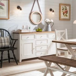 Maison Belfort Sideboard Balignton I - Kiefer massiv - Weiß -Wohnzimmermöbel boutique en ligne 1000027369 211116 12452800052 MOOD DETAILS P000000001000027369 mood