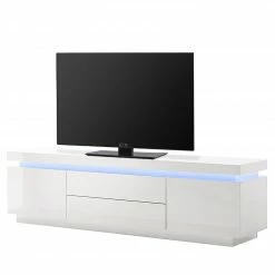 Fredriks TV-Lowboard Emblaze II - inkl. LED Beleuchtung- - Hochglanz Weiß