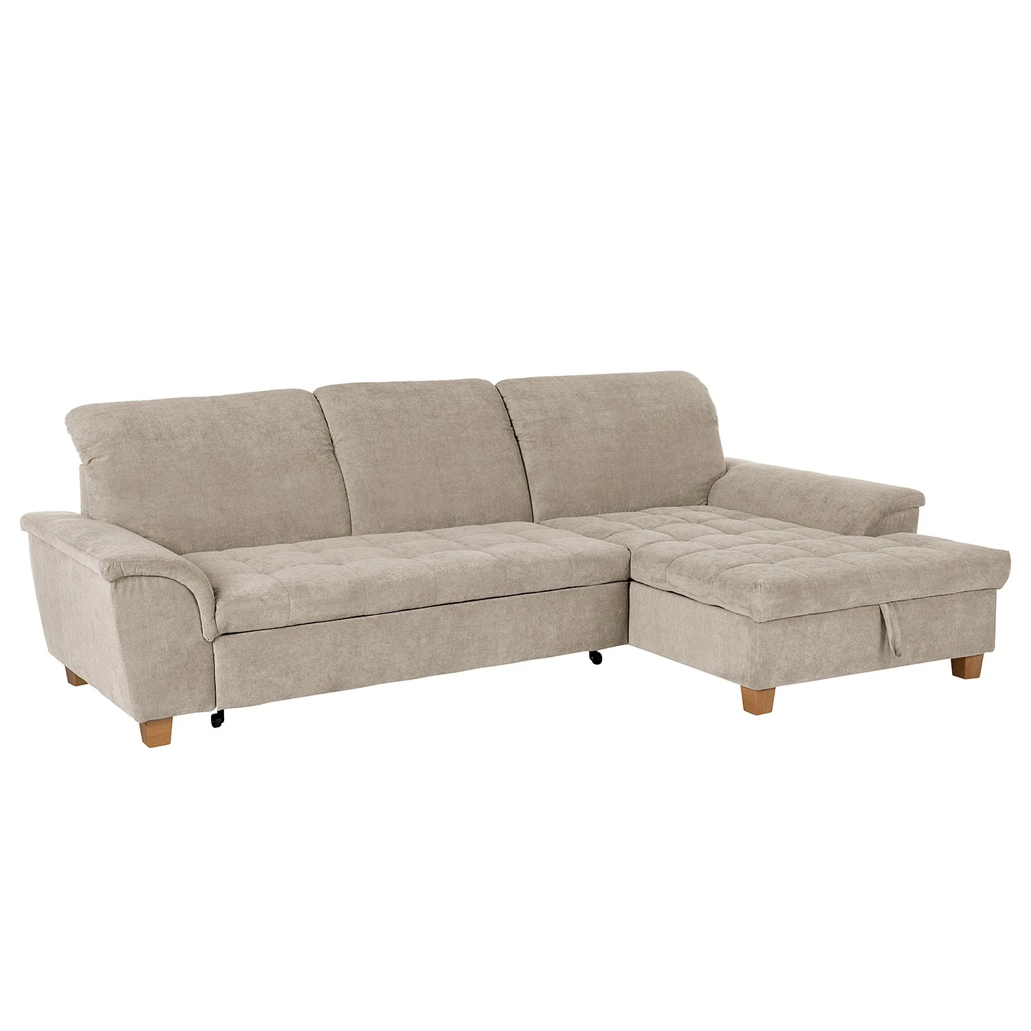Ars Natura Ecksofa Charlo Microfaser - Cappuccino - Longchair davorstehend rechts - Mit Schlaffunktion 1 Ars Natura Ecksofa Charlo Microfaser - Cappuccino - Longchair davorstehend rechts - Mit Schlaffunktion