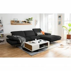Loftscape Ecksofa Kingman Echtleder - Schwarz - Longchair davorstehend rechts -Wohnzimmermöbel boutique en ligne 1000030801 200703 14323200014 MOOD DETAILS P000000001000030801 mood