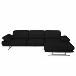 Loftscape Ecksofa Kingman Echtleder - Schwarz - Longchair davorstehend rechts -Wohnzimmermöbel boutique en ligne 1000030801 200703 14323400016 DETAILS P000000001000030801