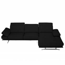 Loftscape Ecksofa Kingman Echtleder - Schwarz - Longchair davorstehend rechts -Wohnzimmermöbel boutique en ligne 1000030801 200703 14323600019 DETAILS P000000001000030801