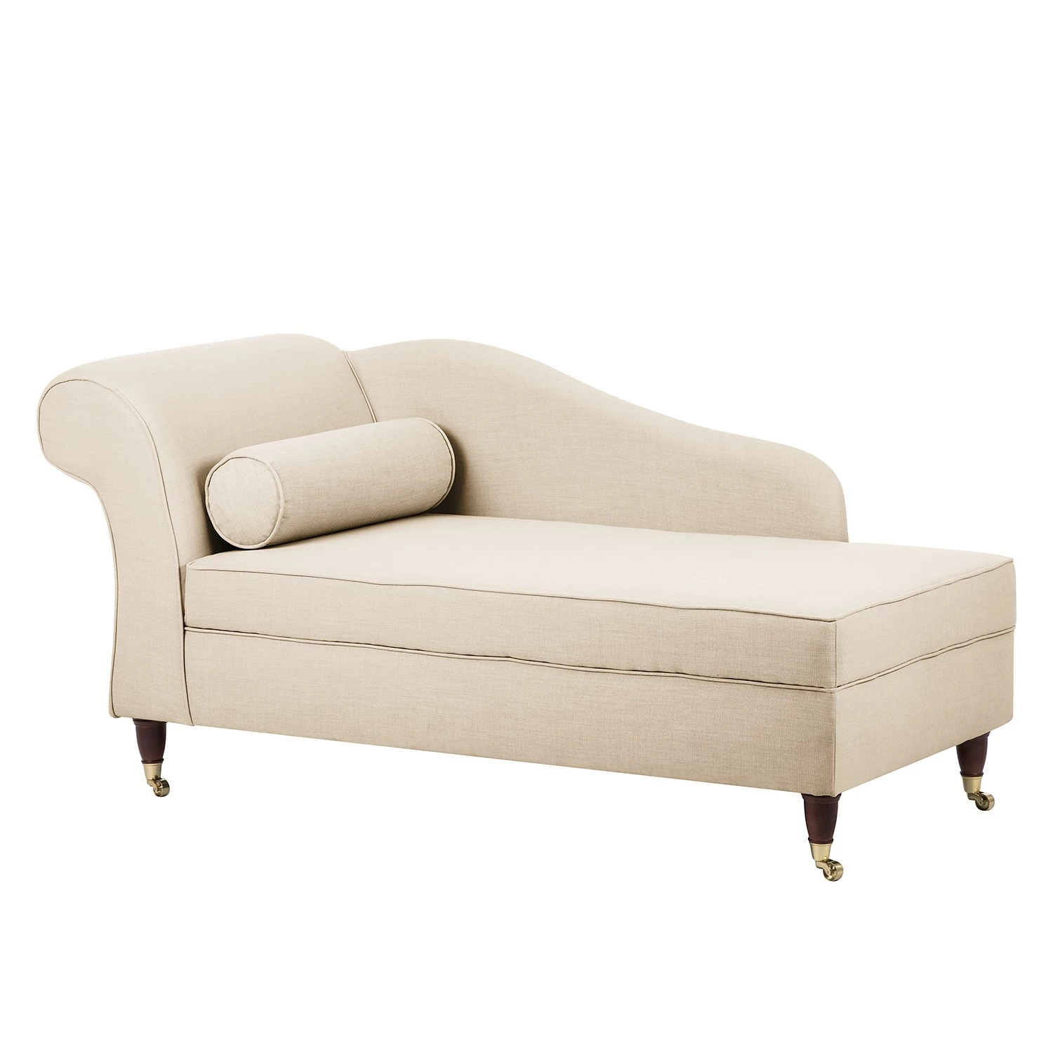 Maison Belfort Recamiere Colmar Webstoff - Beige - Armlehne davorstehend links 1 Maison Belfort Recamiere Colmar Webstoff - Beige - Armlehne davorstehend links