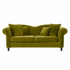 Jack & Alice Sofa York (3-Sitzer) Samt - Stoff Chepi: Olivgrün -Wohnzimmermöbel boutique en ligne 1000031012 200619 10053400010 DETAILS P000000001000031012