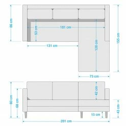 Eva Padberg Collection Ecksofa LAONA - Samt Pauno: Dunkelgrün - Longchair davorstehend rechts - Mit Hocker -Wohnzimmermöbel boutique en ligne 1000032242 201016 13482300008 SKETCH DETAILS P000000001000032242 sketch