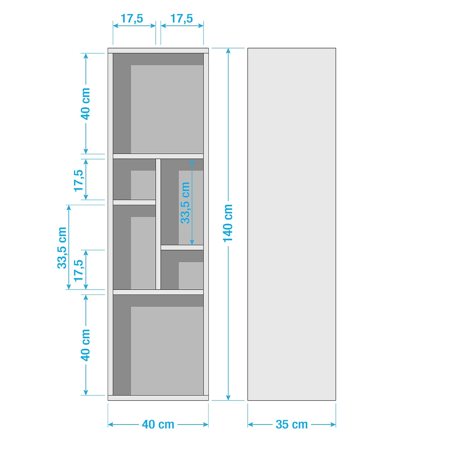Germania Hängeregal Calvi - Pinie Weiß Dekor / Eiche Navarra Dekor 5 Germania Hängeregal Calvi - Pinie Weiß Dekor / Eiche Navarra Dekor – Bild 5