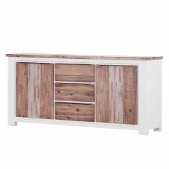 Maison Belfort Sideboard Doral - Akazie teilmassiv - Braun / Weiß