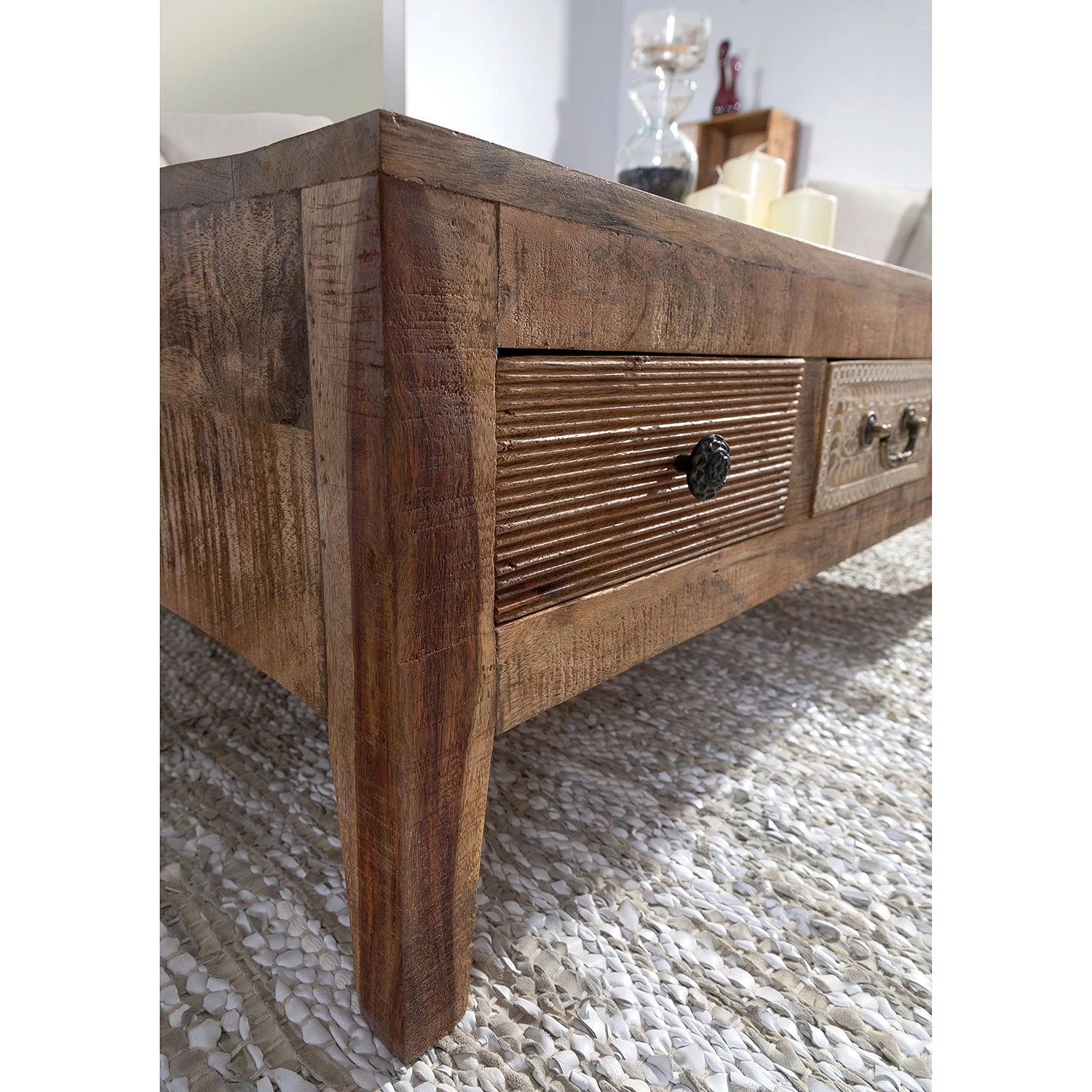 Ars manufacti Couchtisch Curenna - Mango teilmassiv - Mango / Braun 9 Ars manufacti Couchtisch Curenna - Mango teilmassiv - Mango / Braun – Bild 9