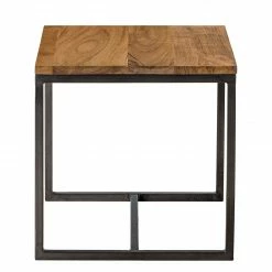 Ars manufacti Beistelltisch Woodson - Akazie massiv / Eisen - Akazie Hellbraun / Anthrazit -Wohnzimmermöbel boutique en ligne 1000050863 191112 10031000017 DETAILS P000000001000050863