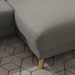 Mørteens Ecksofa Sola Flachgewebe - Grau - Longchair davorstehend rechts - Mit Schlaffunktion -Wohnzimmermöbel boutique en ligne 1000054984 200617 13241600128 DETAILS P000000001000054984