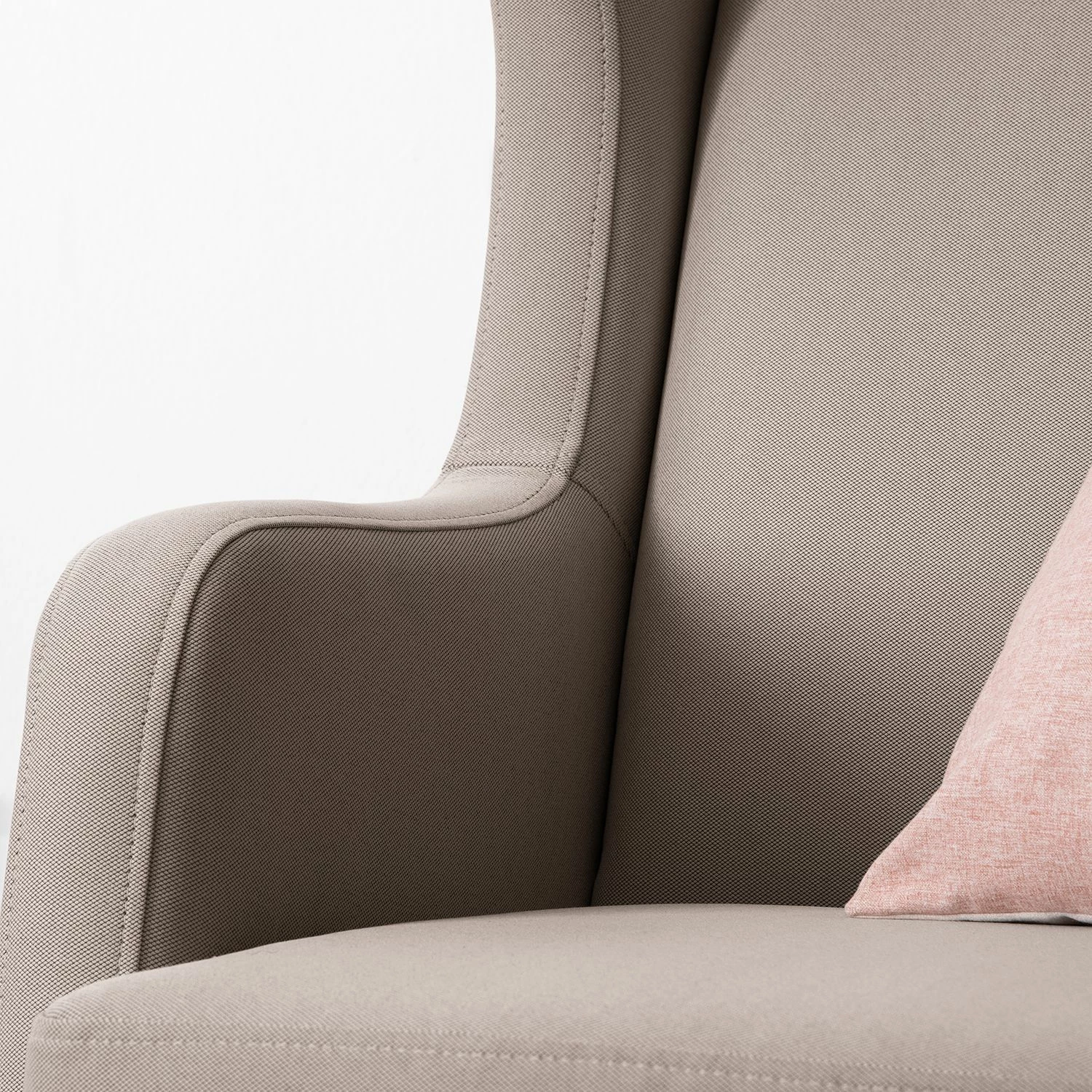 Mørteens Ohrensessel Grenfell Webstoff - Taupe 11 Mørteens Ohrensessel Grenfell Webstoff - Taupe – Bild 11