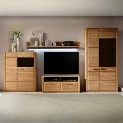 Naturoo Wohnwand Structura V (4-teilig) - Eiche Bianco teilmassiv -Wohnzimmermöbel boutique en ligne 1000063952 200811 13512200220 MOOD DETAILS P000000001000063952 mood