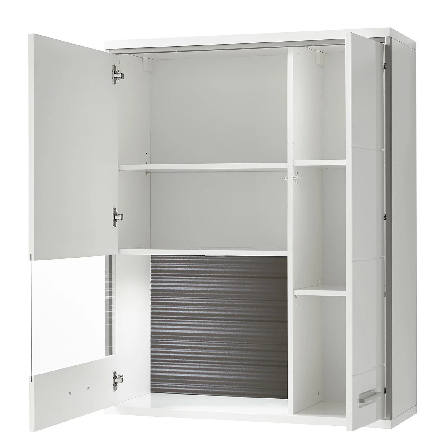 Loftscape Hängevitrine Arco - Hochglanz Weiß / Grau 3 Loftscape Hängevitrine Arco - Hochglanz Weiß / Grau – Bild 3