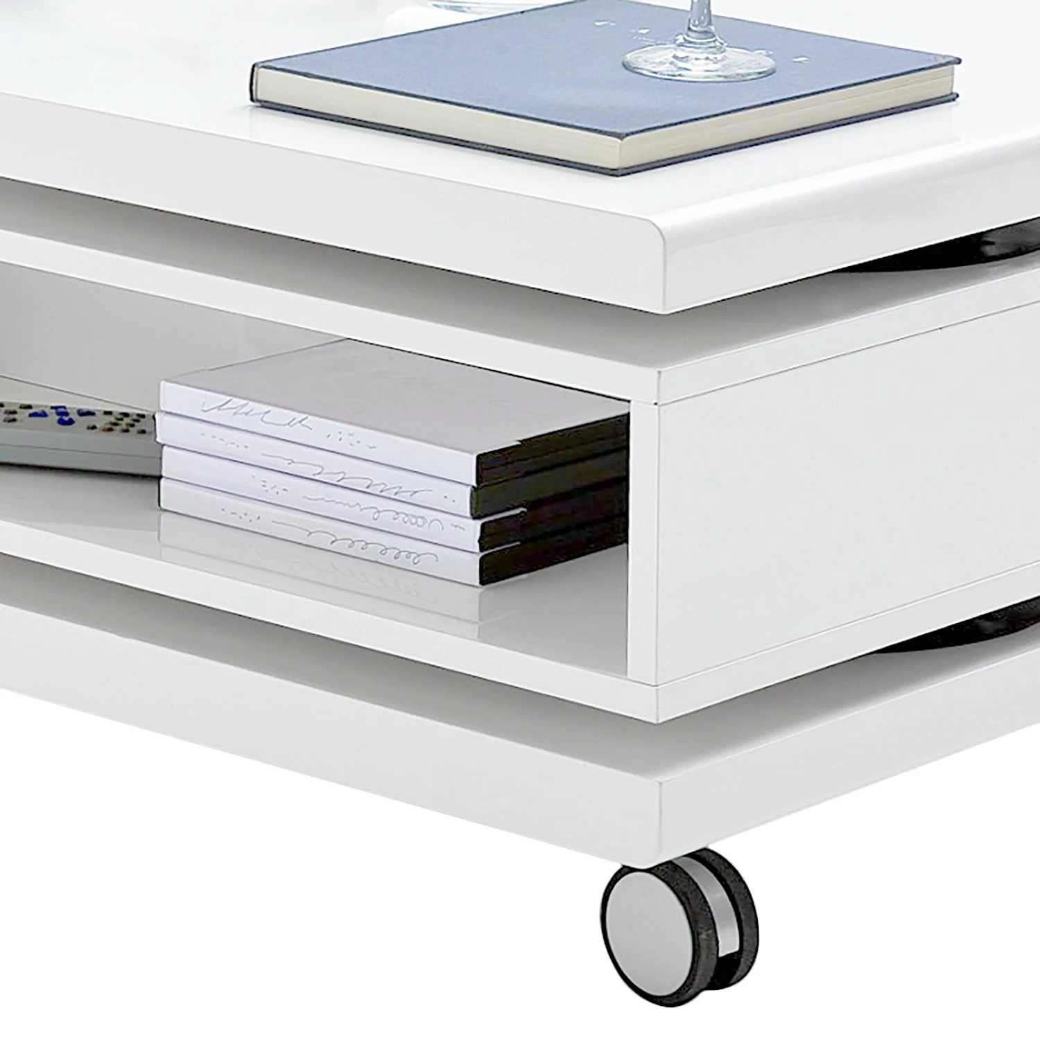 Roomscape Couchtisch Birte (verstellbar) - Hochglanz Weiß 3 Roomscape Couchtisch Birte (verstellbar) - Hochglanz Weiß – Bild 3