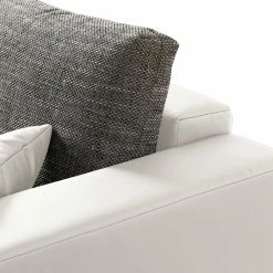 Fredriks Ecksofa Dublin II - (mit Schlaffunktion / beidseitig montierbar) - Kunstleder/Strukturstoff - Weiß / Grau -Wohnzimmermöbel boutique en ligne 1000073164 210614 18404200601 DETAILS P000000001000073164
