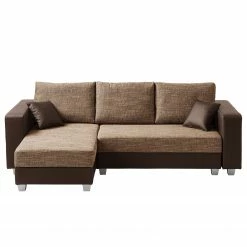 Fredriks Ecksofa Dublin II - (mit Schlaffunktion / beidseitig montierbar) - Kunstleder/Strukturstoff - Dunkelbraun / Braun 33 Fredriks Ecksofa Dublin II - (mit Schlaffunktion / beidseitig montierbar) - Kunstleder/Strukturstoff - Dunkelbraun / Braun -Wohnzimmermöbel boutique en ligne 1000073166 210614 18404300613 DETAILS P000000001000073166