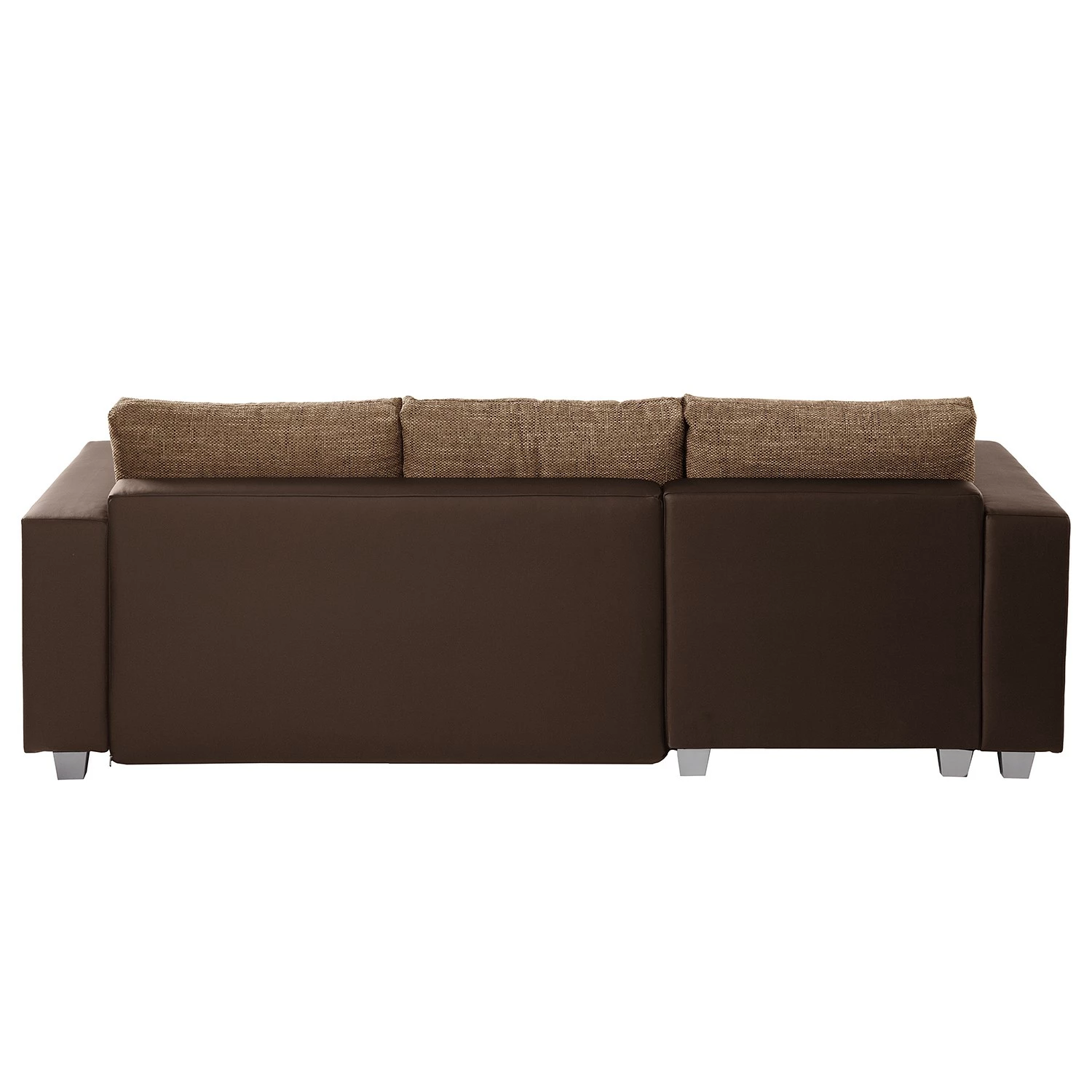 Fredriks Ecksofa Dublin II - (mit Schlaffunktion / beidseitig montierbar) - Kunstleder/Strukturstoff - Dunkelbraun / Braun 8 Fredriks Ecksofa Dublin II - (mit Schlaffunktion / beidseitig montierbar) - Kunstleder/Strukturstoff - Dunkelbraun / Braun – Bild 8
