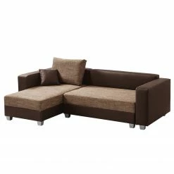 Fredriks Ecksofa Dublin II - (mit Schlaffunktion / beidseitig montierbar) - Kunstleder/Strukturstoff - Dunkelbraun / Braun 36 Fredriks Ecksofa Dublin II - (mit Schlaffunktion / beidseitig montierbar) - Kunstleder/Strukturstoff - Dunkelbraun / Braun -Wohnzimmermöbel boutique en ligne 1000073166 210614 18404300616 DETAILS P000000001000073166