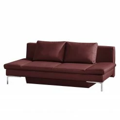 Fredriks Schlafsofa Salen Echtleder - Bordeaux