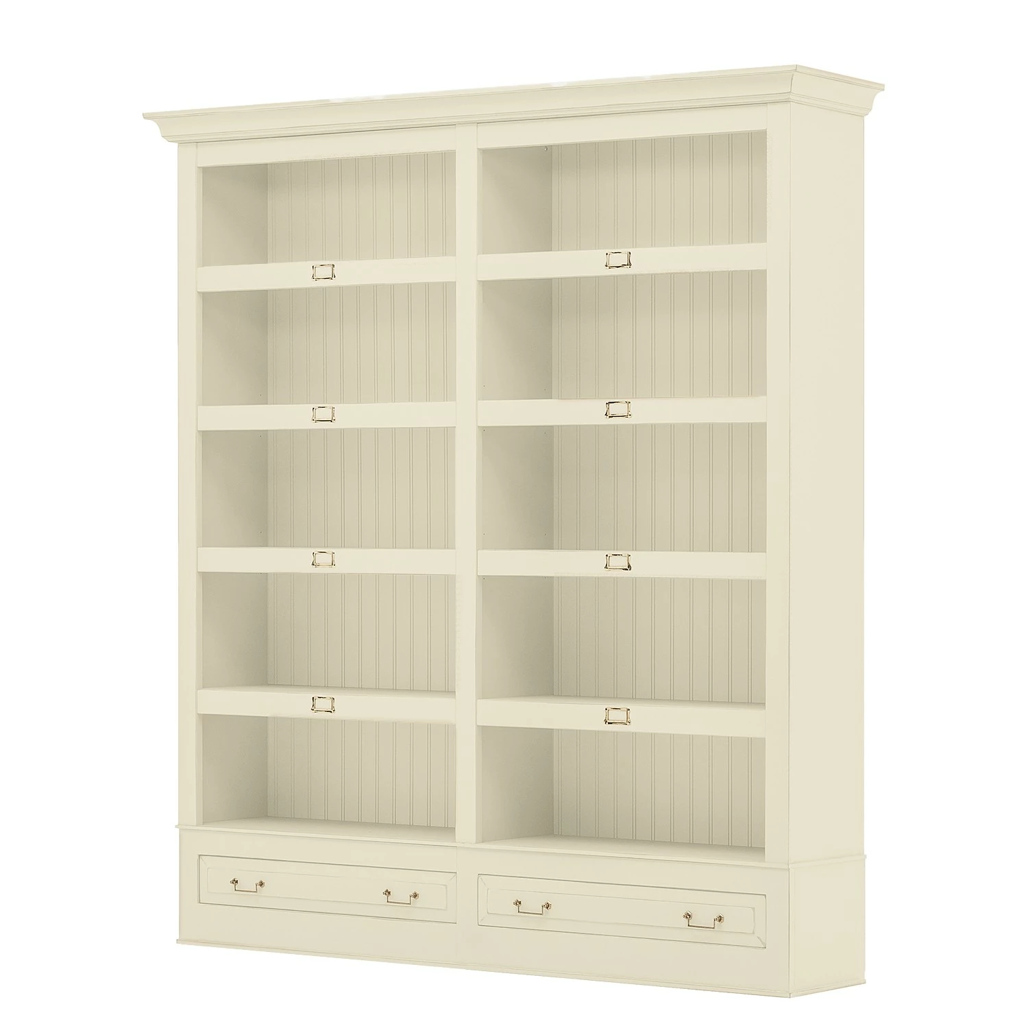 Maison Belfort Bücherregal Azjana I - Pinie weiß lackiert 1 Maison Belfort Bücherregal Azjana I - Pinie weiß lackiert